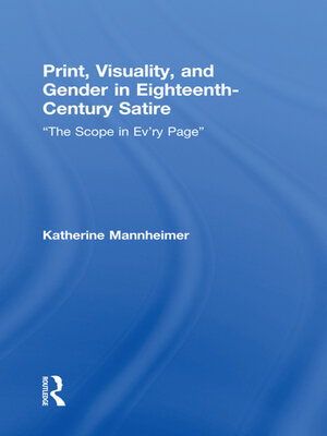 cover image of Print, Visuality, and Gender in Eighteenth-Century Satire